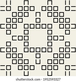 Pixels are displayed from the monitor. Vector monochrome ornament.