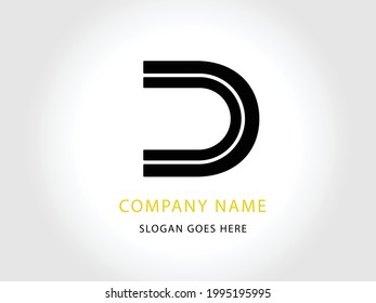 logotipo de letra D en píxeles. Vector de diseño de logotipo de letra D con píxeles
