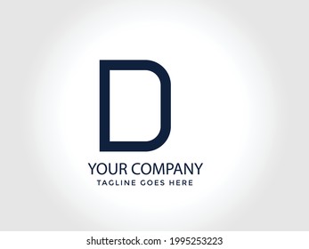 Pixel Buchstaben D Logo. D-Buchstaben Logo-Design-Vektorgrafik mit Pixeln