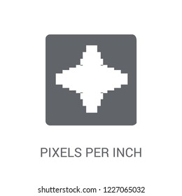 Pixels per Inch icon. Trendy Pixels per Inch logo concept on white background from Technology collection. Suitable for use on web apps, mobile apps and print media.