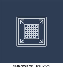 Pixels per Inch icon. Trendy flat vector line Pixels per Inch icon on dark blue background from Technology collection. 