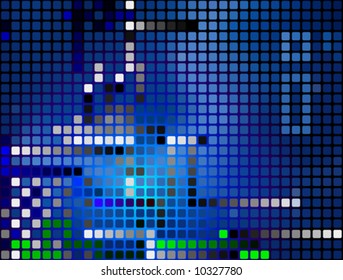 pixels; seamless decorative background with mosaic tile effect