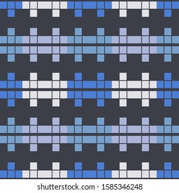 Pixels. Seamless knitted pattern. A warm sweater. Vector illustration for web design or print.