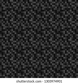 Pixels Seamless Pattern - Black pixelated pattern design