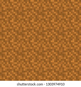 Pixels Seamless Pattern - Brown pixelated pattern design
