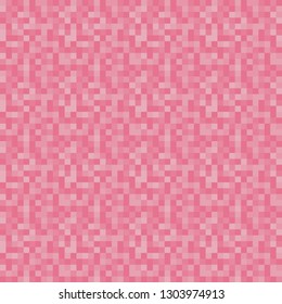 Pixels Seamless Pattern - Pink pixelated pattern design