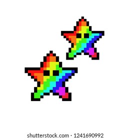  pixels star cartoon
