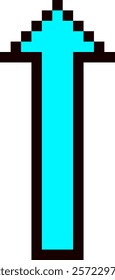 Pixels Y2K Arrow Sticker Vector Illustration