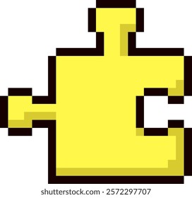 Pixels Y2K Puzzle Sticker Vector Illustration