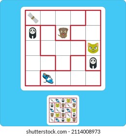 Pixidoku juego con respuestas. Pixidoku simple de diseño vectorial.