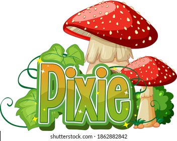 Pixie logos on white background illustration