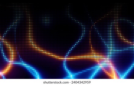 Pixel, abstrakter Energiehintergrund. Halftone Wirkung. Vektorbild.