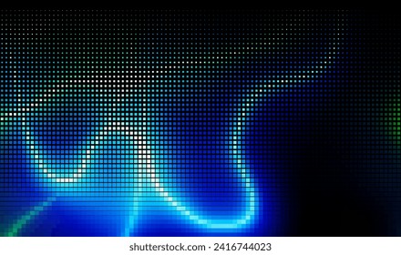 Fondo de energía abstracto pixilado. Efecto semitónico. Imagen vectorial.