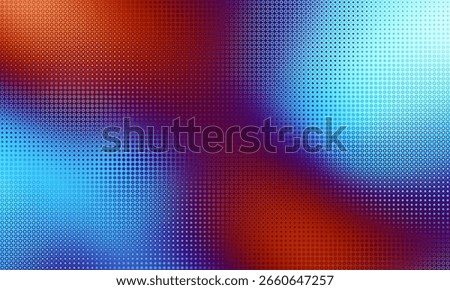 Pixilated abstract Energy background. Halftone effect. Vector image. Small particles with overlay moire effect