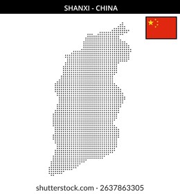 Pixilated map of Shanxi China