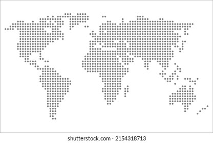 Pixilated map of the world. Background. Template. EPS 10