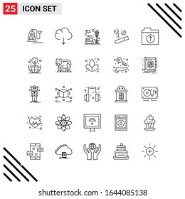 Pixle Perfect Set de 25 Iconos de Línea. Conjunto de iconos de esquema para diseño de sitio web e interfaz de aplicaciones móviles. 