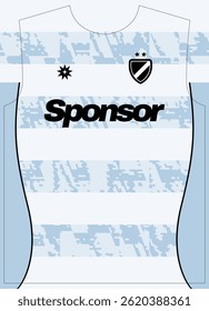 Pixy Ice Blue Stripes Pattern Football Jersey Sublimation Print