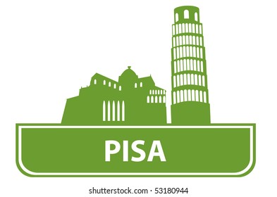 Piza outline. Vector illustration