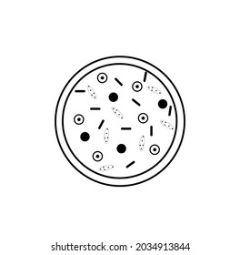 pizza abstraction on a white background