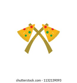 Pizza with axe logo