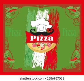 Pizza background design, Vector Illustration