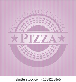 Pizza badge with pink background