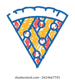pizza bakery dish doodle icon sketch vector. pizza bakery dish sign. isolated symbol illustration