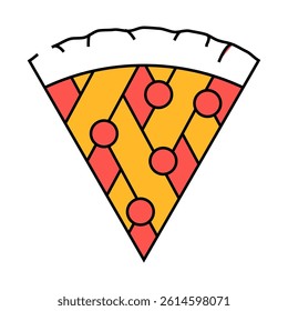 pizza bakery dish line icon vector. pizza bakery dish sign. isolated symbol illustration