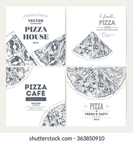 Pizza banner design template. Banner collection. Vector illustration