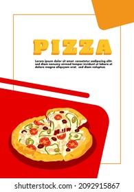 pizza banner, poster vector. food banner concept. simple and flat design