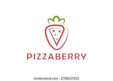 PIZZA BERRY LOGO SIMPLE VECTOR