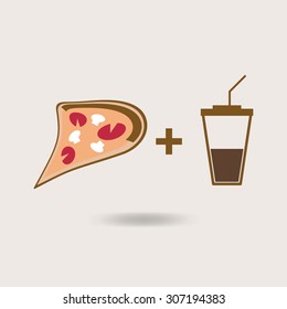 pizza and beverage Icon