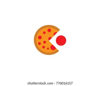 Pizza bite logotype