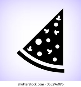 Pizza  - black vector icon
