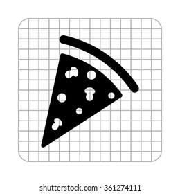 Pizza  - black vector icon