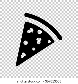 Pizza  - black vector icon