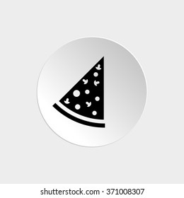 Pizza  - black vector icon