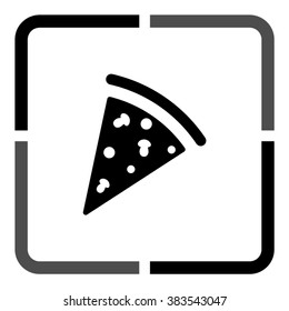 Pizza  - black vector icon
