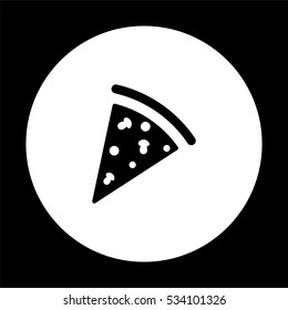 Pizza  - black vector icon