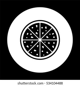 Pizza -  black vector icon