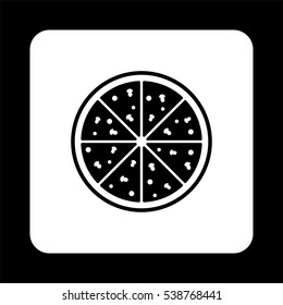 Pizza  -  black vector icon