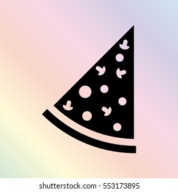 Pizza -  black vector icon