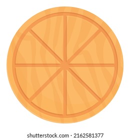 Pizza Board Icon Cartoon Vector. Wooden Circle. Cooking Plate