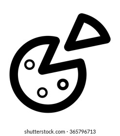 Pizza Bold Line Vector Icon