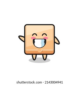 pizza box cartoon character doing wave hand gesture , cute design
