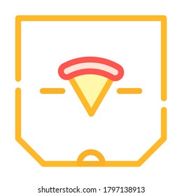 vector de icono de color de la caja de pizza. señal de la caja de pizza. ilustración de símbolo aislado