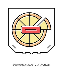 pizza box color icon vector. pizza box sign. isolated symbol illustration