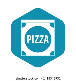 Pizza box cover icon. Simple illustration of pizza box cover vector icon for web
