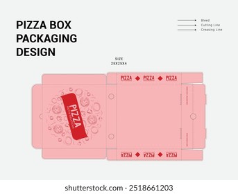 Pizza Box Design, Pizza Box Packaging Design, Abstract Vector Packaging Design, Ready For Print.